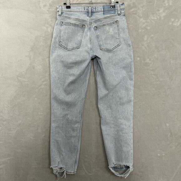 Abercrombie & Fitch Jeans Womens The Mom High Rise Distressed Stretch 27x25.5 - Picture 8 of 14